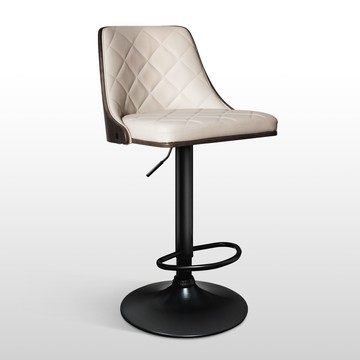 【潮傢俬】Manfredi曼菲蒂吧台椅(皮質)-米