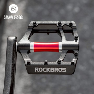 ROCKBROS洛克兄弟旗艦店 腳踏板 自行車腳踏 山地車脚踏 铝合金脚踏板 培林轴承防滑腳踏 騎行脚瞪配件