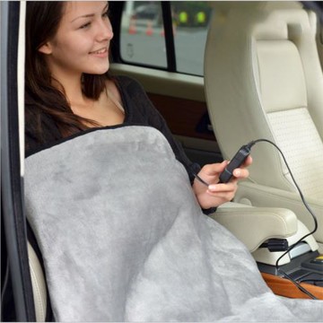 三檔定時加熱多重保護車載電熱毯大規格法蘭絨保暖汽車加熱毯車內