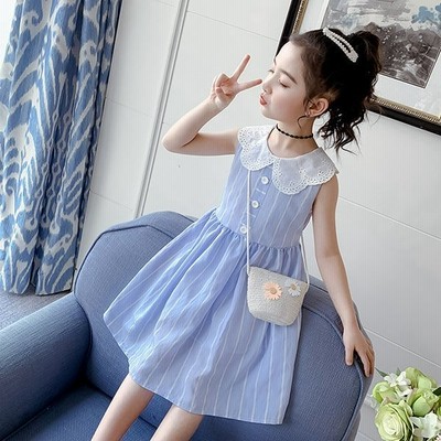 ワンピースキッズ子供服女の子夏キッズワンピース綿ノースリーブストライプ子供ドレスジュニア子どもお姫様おしゃれ可愛いカジュアル新品150 通販 Lineポイント最大get Lineショッピング