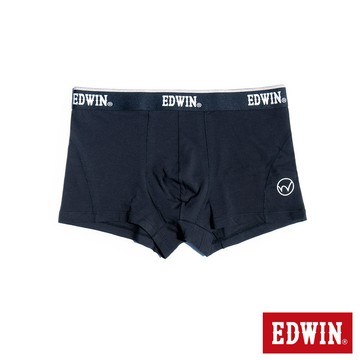 EDWIN 男款 基本印花平口內褲(黑色)
