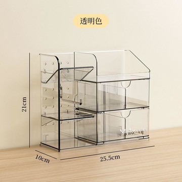 臺灣+免運✨收納神器 出租屋多功能壁掛桌面化妝品收納盒梳妝檯化妝間置物架口紅刷筒筆架分層
