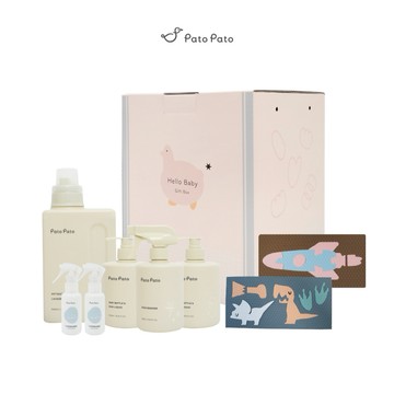 【PatoPato】清潔液 8件禮盒組 / 奶瓶清潔+嬰兒洗衣精+衣物去漬+日安對策抗菌液100ml+益智拼圖(隨機款)