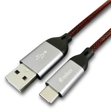 Amber 【京徹】 極強韌支援QC 3.0 30V/3A快速充電線丨強韌耐磨的PET編織線抗拉扯-200公分丨Type C快充