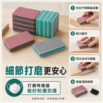 好物強推 高彈EVA雙面打磨塊 300/600/1000砂號 DIY模型木作細節拋光 去毛邊 模型切削