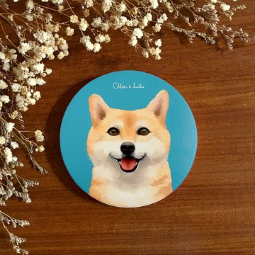 汪喵陶瓷吸水杯墊 - 柴犬 柴柴
