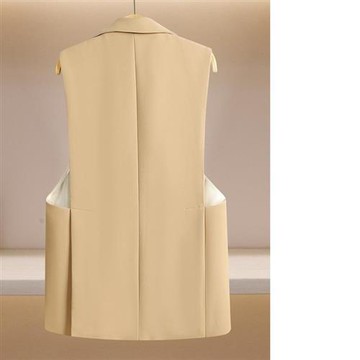 【米蘭精品】西裝背心無袖西服-收腰修身春秋外穿女馬甲外套2色74jy9