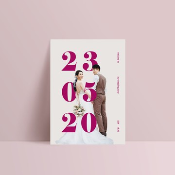 單卡喜帖【 喜帖印刷 】編號2303 明信片喜帖 少量喜帖 喜帖設