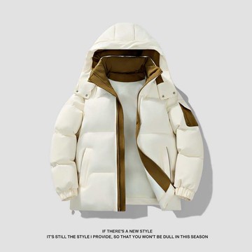 【HOT 本舖】男装破卡麵包服連帽棉服男士秋冬季2025年新款潮牌短款棉服加厚保暖冬裝棉衣