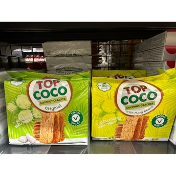 越南🇻🇳TOP COCO 椰子脆餅 椰子 脆片 餅乾 (原味/芝麻/花生/綠豆風味) 150G