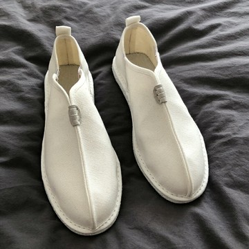 2022夏季新款國潮網紅養生布鞋男和尚鞋帆布素面老北京布鞋中國風