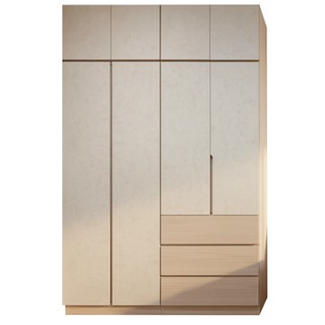 直人木業-CLOUDLIGHT雲光晨霧高被櫥衣櫃組152公分(單吊+三抽)