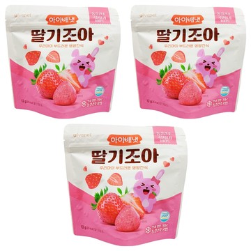 ivenet 草莓果乾  冷凍乾燥技術  保留食材原味與營養  不添加糖、防腐劑  12g  3包