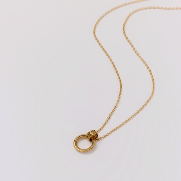 [快速出貨]【vacanza】永恆之環・純鋼項鍊 ‧ 0225新品