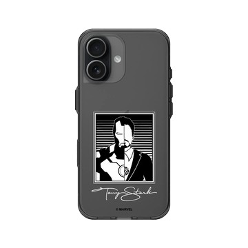 iPhone 17 Clear (相機按鈕) 酷墨灰 - 迪士尼-漫威 Marvel - 鋼鐵人-黑白版