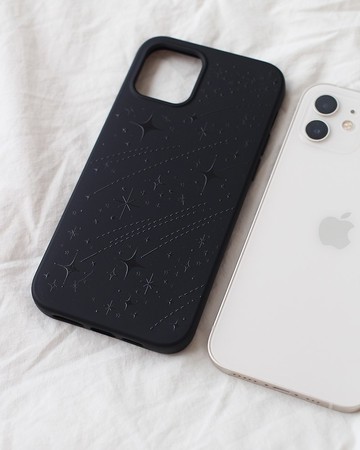 流星黑色果凍手機殼