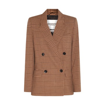 Essentiel Antwerp - Brown And Black Viscose Blend Blazer