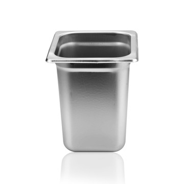 1/6份數盆20CM高美式不銹鋼份數盤食堂盛菜盆飯菜方盆奶茶餐飲具