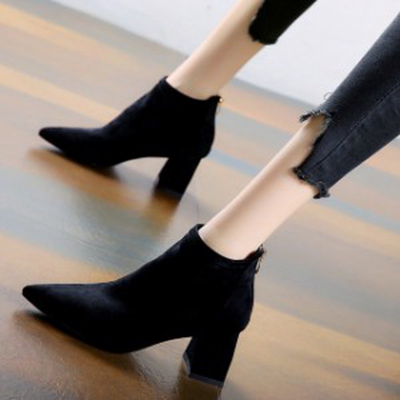 冬靴 レディース ブーツ ブーティ レディース 靴 シューズ ブーツ Vライン スウェード シンプル ヒール ショートブーツ 美脚 大人可愛い 通販 Lineポイント最大4 0 Get Lineショッピング