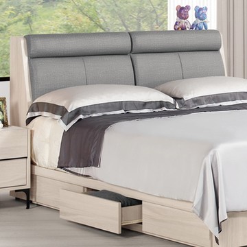 文創集 亨利5尺雙人皮革床頭箱(不含床底＋不含床墊)-152x26x102cm免組