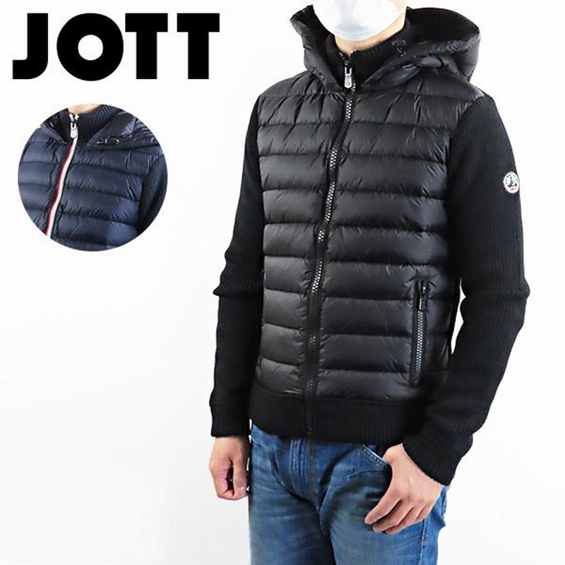 『JOTT』ジョット、ニット切替ダウンジャケット