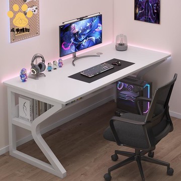 電腦桌 臥室家用工作臺學生學習書桌 書架 一體桌 簡易 辦公室辦公桌子ws7291