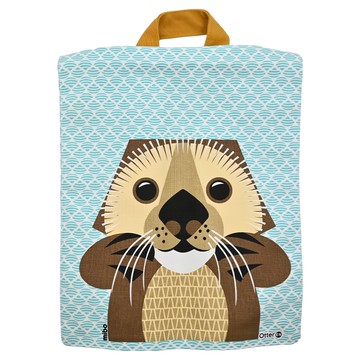 coqenpate 小童寶包幫 清新水藍色書包 可調式肩帶 磁扣設計  23 x 23 x 7.5cm  水獺