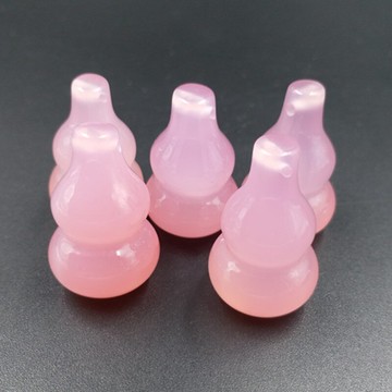 高檔精美天然玉石a貨冰種粉玉髓葫蘆掛件芙蓉玉髓吊墜玉石葫蘆