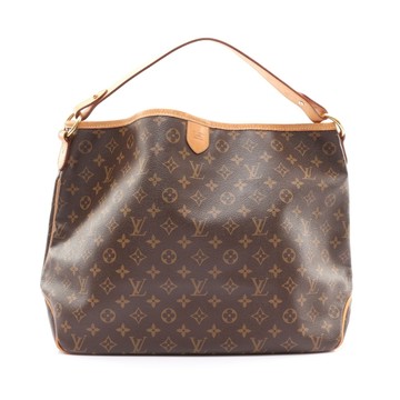 LOUIS VUITTON LV 路易威登 Delightful MM 肩背包 棕色 原花帆布 M40353 【二手名牌BRAND OFF】
