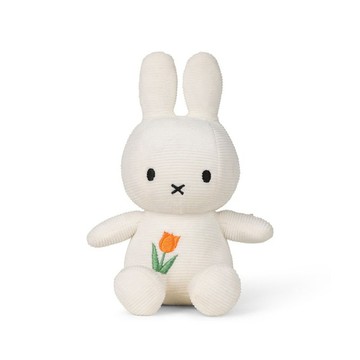 BON TON TOYS Miffy米菲兔環保鬱金香填充玩偶-象牙白 18cm