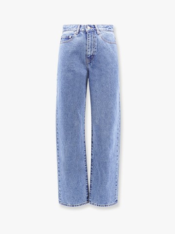 Cotton jeans with back logo patch - DUNST - gender_Woman