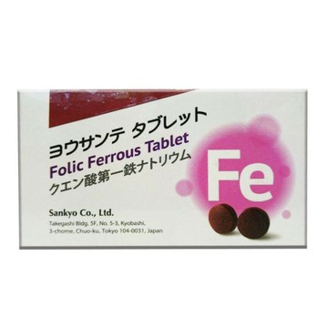日本三共 葉酸鐵素食錠 30錠裝/盒