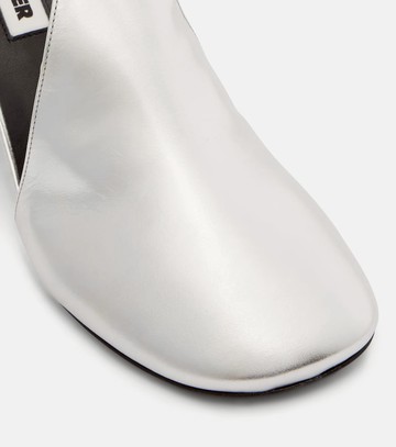 Jil Sander Metallic leather pumps