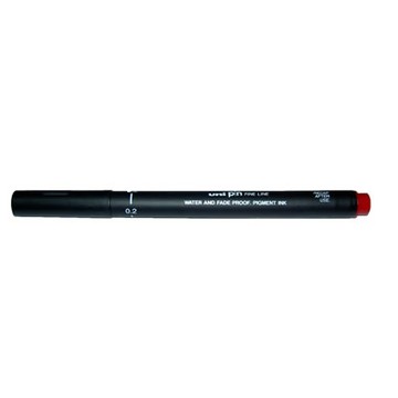 【文具通】三菱pin200 0.2代針筆 紅 A1140107【APP滿額下單4%點數(單一帳號最高1000點)】7/31止