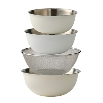 MOTHER-K 摩登鋼藝多功能料理盆4件組  1組  均碼  料理盆 3個 + 瀝水籃