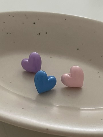 Color Heart Earring