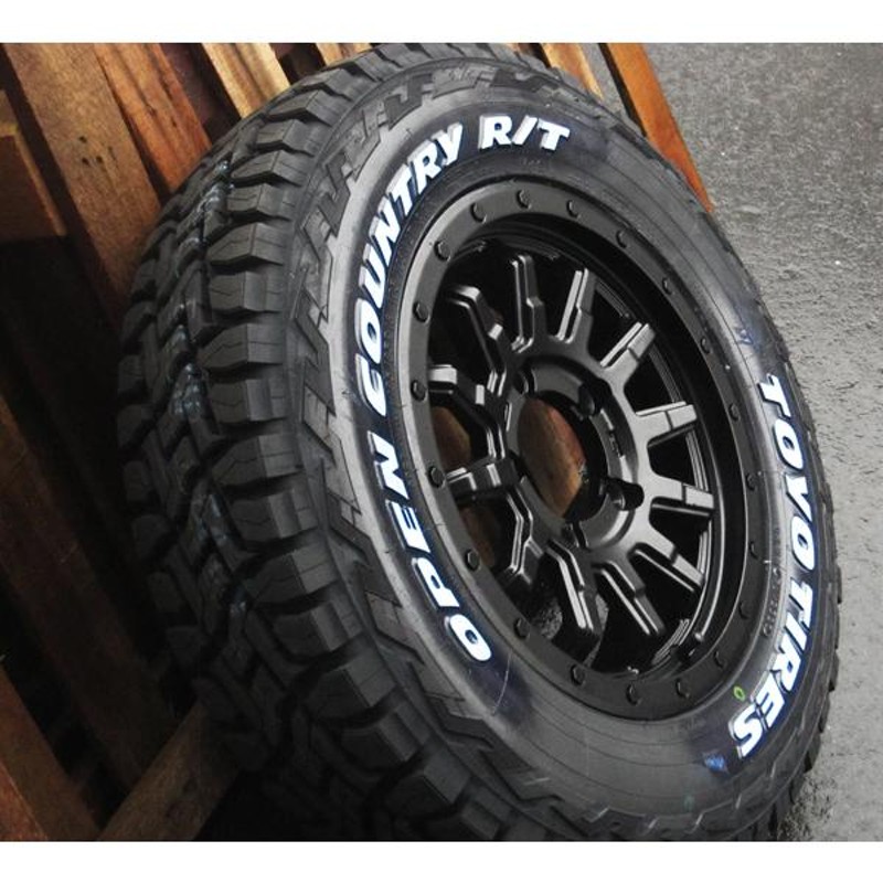 TOYO TIRES 純正車高対応!! ジムニー JB JA 185/85R16 リフトアップ クロカン 16インチ タイヤホイール4本セット TOYO OPENCOUNTRY RT ホワイトレター