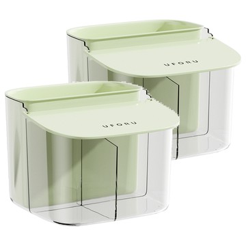 isona 愛收納 壁掛免打孔分隔收納盒  2個  淺綠色  15.2 x 15 x 13.5cm