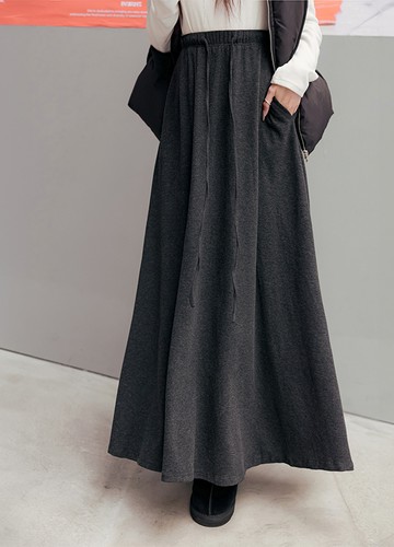 超柔軟磨毛長裙