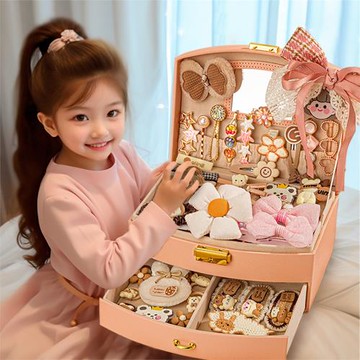 6歲3六一節小10女生8子9兒童發飾禮盒女孩的生日禮物首飾女童玩具