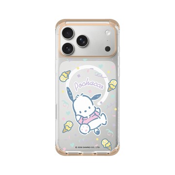 iPhone 17 Pro Max ClearX (MagSafe 兼容) 暖透橘 - 三麗鷗-帕恰狗 Pochacco - 歡樂時光