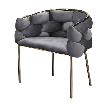 Boden-安朵造型絨布休閒單人椅/扶手餐椅/商務洽談椅/房間椅-68x68x73cm