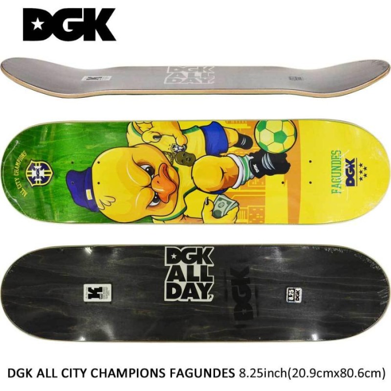 DGK 8.25インチ スケボー デッキ All City Champions Fagundes Dwayne 