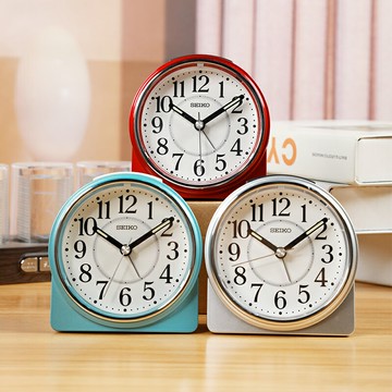 精工鬧鐘桌面學生兒童男孩靜音創意夜燈鬧鈴叫醒臥室床頭日本時鐘