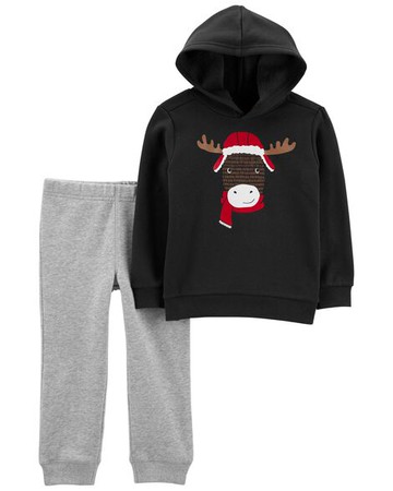 Baby 2-Piece Moose Fleece Hoodie & Pant Set