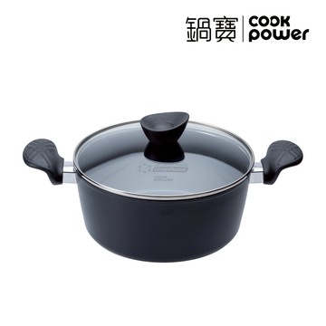 鍋寶石墨烯藍鑽IH不沾鍋雙耳湯鍋24cm 電磁爐/瓦斯爐適用(含蓋)