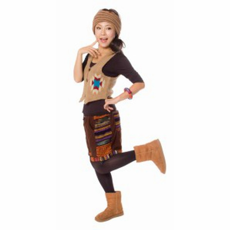 ネパールのフリースハーフパンツ レディース フリーサイズ 秋 冬 女性 ブラウン系 ショートパンツ メンズ ユニセックス アジアンファッ 通販 Lineポイント最大1 0 Get Lineショッピング