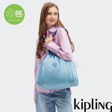 『拉拉包』Kipling 湖水藍束口托特包-ELMAR
