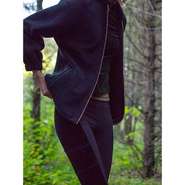 月份牌 | 羅馬拼接絲絨 運動健身褲 打底褲 單側有兜 設計師原創