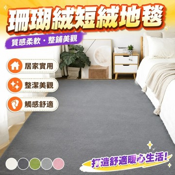 質感 珊瑚絨短絨地毯臥室ins風客廳茶幾家用大麵積滿鋪房間地毯可定製 浴室地墊 客廳地墊地毯墊子 地墊臥室可睡 浴室地毯